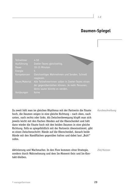 Teamübung: Daumen-Spiegel