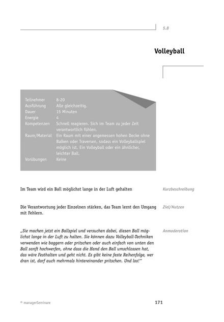 Teamübung: Volleyball