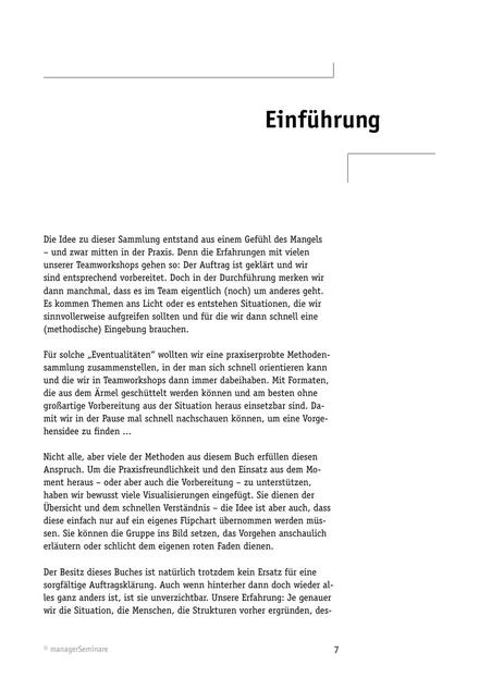 Team-Workshop: Einführung und Hinweise