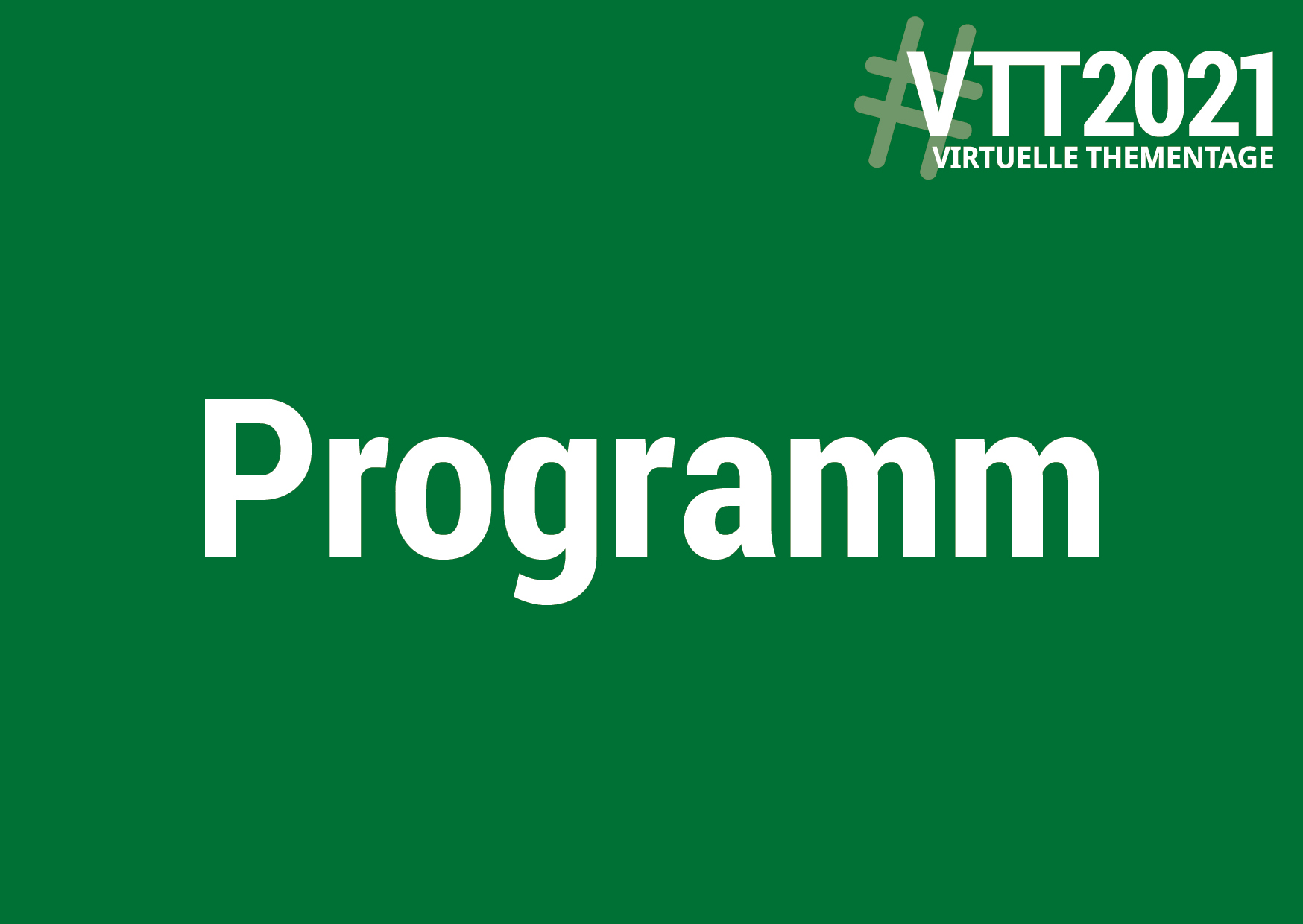 Programm Event VTT 2021
